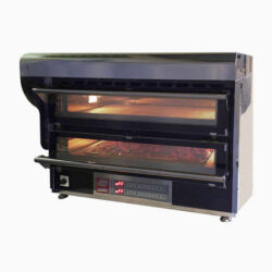 Dvojitá pec na pizzu s vestavěnou digestoří 400 V - 8.1 kW