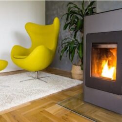 Kamna na pelety HSP 1.17 II, šedá/černá