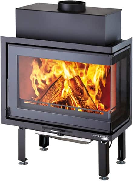 SKARA, rohová krbová vložka premium, pravá