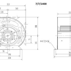 Ventilátro v boxu CS 7225A 7/7/1400