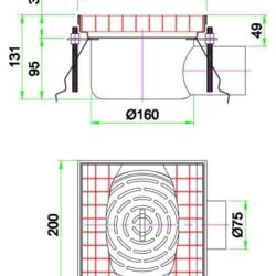 Podlahová kanálová mřížka  200