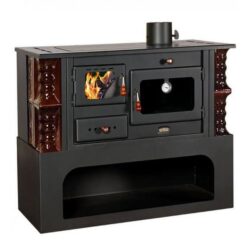 Kachlový sporák na tuhá paliva PRITY 1P34-K MARO, hnědá