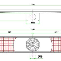 Podlahová kanálová mřížka 1144