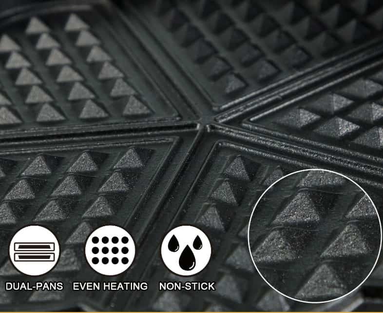 Vaflovač, výrobník srdíčkových vaflí 1750W