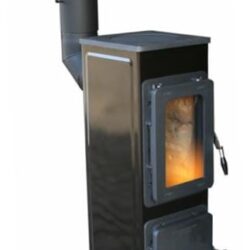 Bozen b - smaltovaná černá kamna se šamotovou vyzdívkou