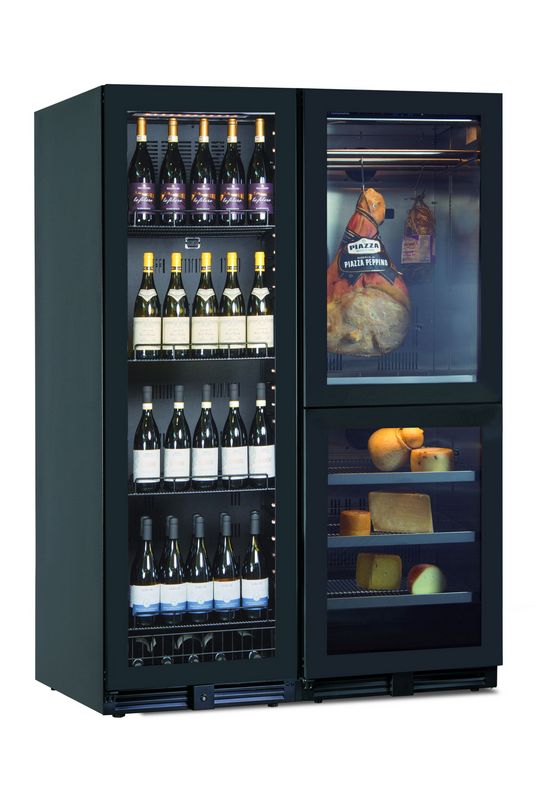 Kombinovaná lednice 3 zóny pro vína, uzeniny a sýry Norcia 300 V