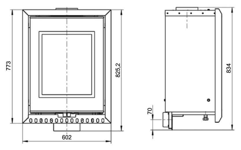 krbová vložka ALMERIA - černá s rámečkem