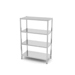 Skladový regál se 4 plnými policemi, HENDI, 120x60x180cm