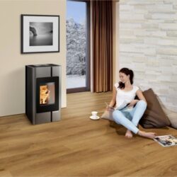 Kamna na pelety HSP VIANO, antracit/černá vč. WLAN