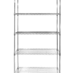 Regál s 5 policemi, HENDI, Chrom, 910x455x(H)1830mm