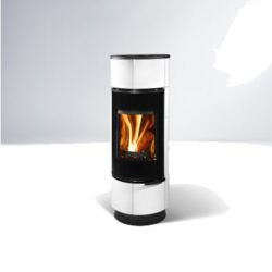 Krbová kamna ATIKA PLUS keramika bílá, černý lak