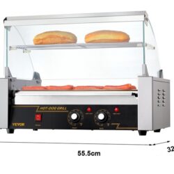 Opékač párků - roller 5 válců nerez