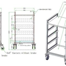 Vozík na koše do myčky CS 500x500