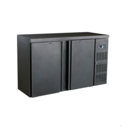 Chladící barový stůl CS7450 146cm černý 2 dveře
