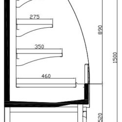 Přístěnná samoobslužná vitrína CS 66x150cm