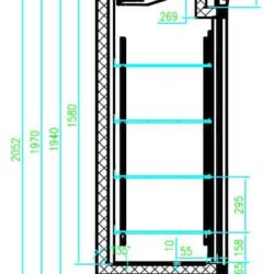 Chladnička CS 7450A 013 prosklená